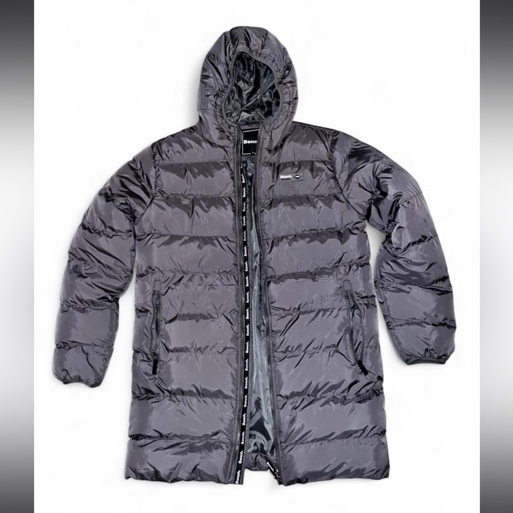 Bench Men's Charcoal Dark Grey Puffer Jacket NWT Size M - Picture 3 of 6